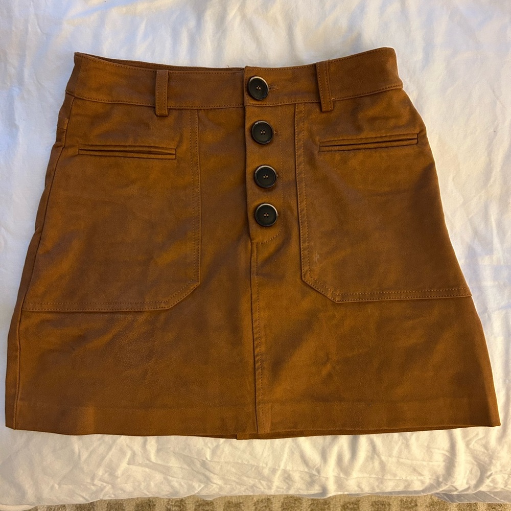 Zara TRF Collection Faux Suede Mini Skirt